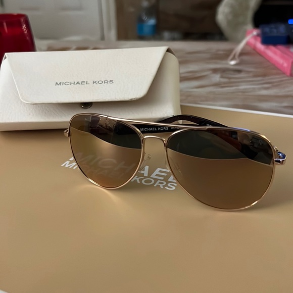 Michael Kors Gold Sunglasses - Picture 1 of 5
